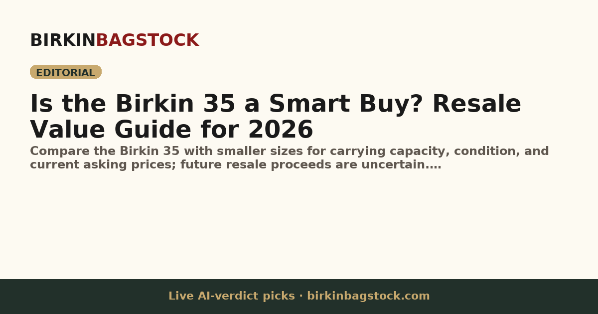 Is the Birkin 35 a Smart Buy? Resale Value Guide for 2026 ...
